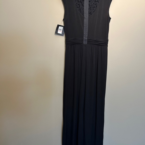 Ellen Tracy Black Long Dress with Gold/Silver Beading (Size 2) NWT - Picture 3 of 6